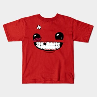 Super Meat Boy Face Kids T-Shirt